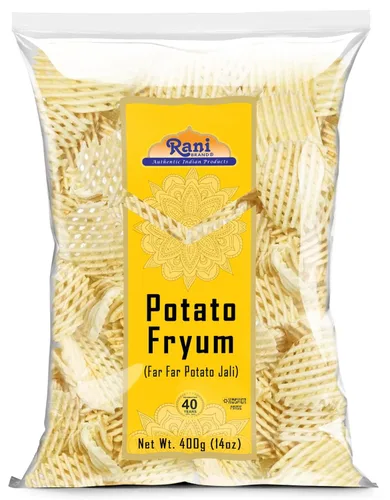 Miniatura 14 de Rani Far Far / Fryums (pellet de trigo y tapioca) Forma de anillo de 7 onzas (7.05 oz) ~ Vegano, Kosher, sin cocinar, utilizado para hacer papad