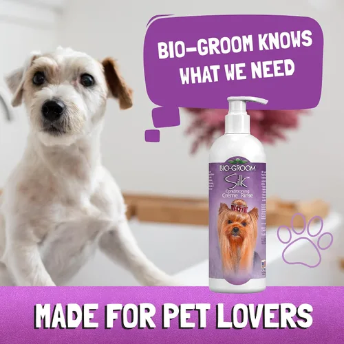 Miniatura 4 de Bio-Groom Silk Creme - Acondicionador de enjuague para perros, suministros de baño para perros, champú para cachorros, suministros de aseo