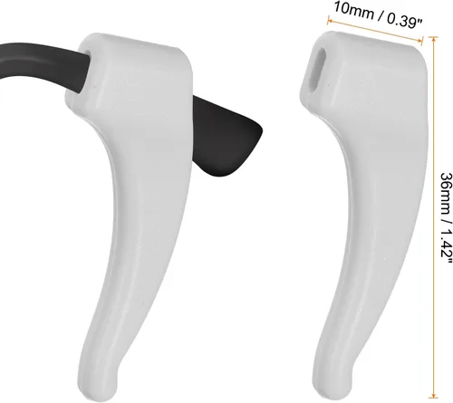 Miniatura 2 de HARFINGTON Antideslizante para gafas con agarre de oreja de silicona, gancho elástico para las orejas, retenedor de gafas, puntas de templo