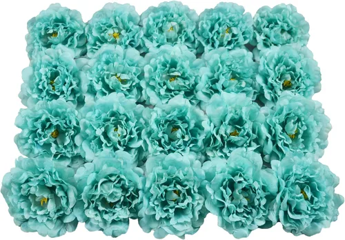 Miniatura 14 de 20 Piezas Flores Artificiales Peonías, Peonías Falsas de Seda de 5" con Tallos de 6" Sin Hoja, Flores de Peonías Sintéticas para Decoración