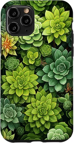Miniatura 28 de Funda para iPhone 12 Pro Max Suculenta Plantas Botánicas Verde Floral Patrón Flor Cactus