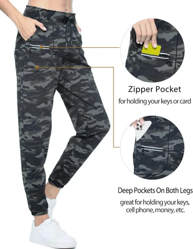 Miniatura 26 de Kcutteyg - Pantalones deportivos con bolsillos para mujer, diseño suave, ligero y de secado rápido, para entrenamiento, gimnasia, yoga y correr