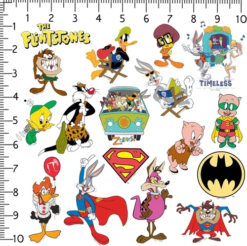 Miniatura 2 de WB 100 Looney Tunes Mashup 100 calcomanías de vinilo troqueladas paquete variado – Calcomanías de personajes de dibujos animados para laptop