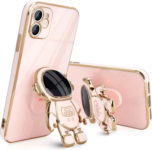Miniatura 22 de Pepmune Funda compatible con iPhone 12 Bonita Diseño de Soporte de Astronauta en 3D Protección de Cámara A Prueba de Golpes Cubierta Trasera Suave