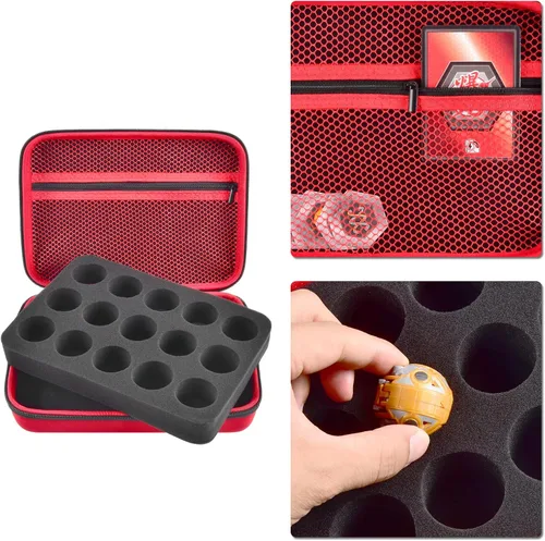 Miniatura 3 de Estuche organizador de juguetes compatible con figuras de Bakugan, BakuCores y Armored Alliance, Geogan Rising Battle figura de acción