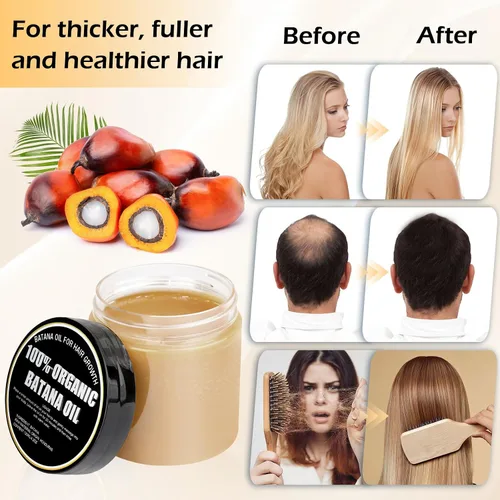 Miniatura 5 de Aceite de batana crudo 100% orgánico para el crecimiento del cabello, tratamiento natural para alopecia, mantenimiento y nutrición del cabello