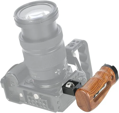 Miniatura 7 de NICEYRIG Wooden Side Handle for ARRI Locating Pin Adjustable Universal Left & Right Grip for DSLR Camera Cage Rig - 462