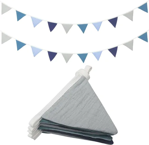 Miniatura 12 de Oudain 2 Piezas Banderines de Bandera Gallardete Guirnalda de Guardería Banderines Triangulares de Empavesado Decoración de Pared Banner para Sala