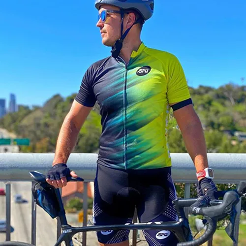 Miniatura 51 de sponeed - Jerséis de ciclismo para hombre, tops, camisas de ciclismo, manga corta, atuendo de ciclismo, chaqueta de ciclismo de cierre completo
