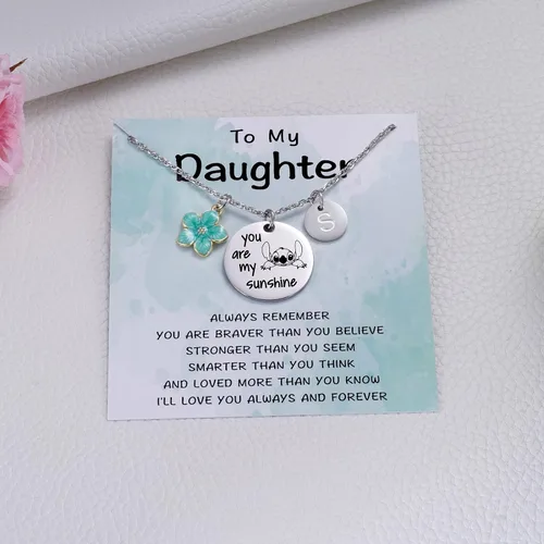 Miniatura 6 de MIXJOY Collar y tarjeta de felicitación con texto en inglés "You are My Sunshine", regalo de Navidad para niñas pequeñas, sobrina, hija, nieta