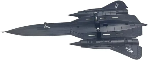 Miniatura 8 de Modelo de avión militar de metal para colección o regalo de la Fuerza Aérea SR-71 Blackbird de la Fuerza Aérea de los Estados Unidos a escala 1/144