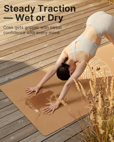 Miniatura 3 de YOTTOY Esterilla de Yoga, Esterilla de Yoga Caliente Antideslizante con Diseño Anti-desgarro y Goma Natural Ecológica con Correa y Bolsa