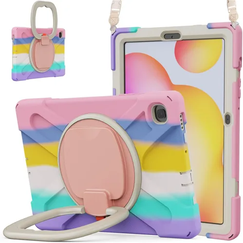 Miniatura 67 de 360 Rotation Case for Galaxy Tab ActivePro/Tab Active4 Pro/Active 5 Pro 10.1" Sturdy Cover Rotate Ring Stand Shoulder Carrying Strap Hand Strap