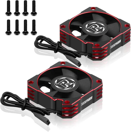 Miniatura 10 de Paquete de 2 ventiladores de refrigeración de motor RC de 1.378 in, 21000 RPM, 8.4 V, ventilador de refrigeración de motor ESC de aluminio