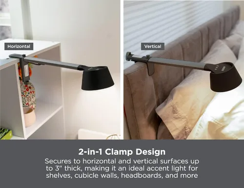 Miniatura 7 de BLACK+DECKER Verve Designer - Luz inteligente de abrazadera, funciona con Alexa, se adapta a cubículos y cabeceras, modo circadiano automático, LED