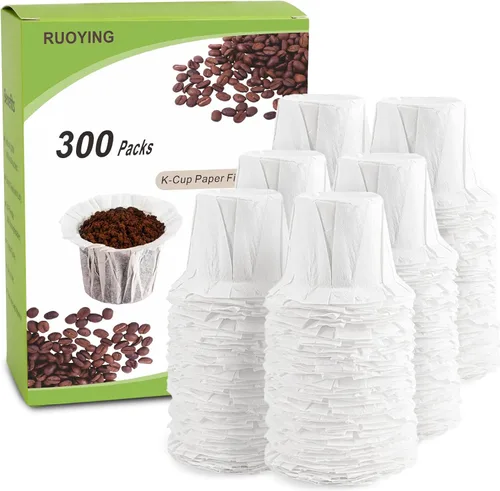 Miniatura 13 de Filtros de papel desechables sin blanquear para cafeteras Keurig 1.0 y 2.0 de una sola porción, ajuste universal para todas las cápsulas de filtro