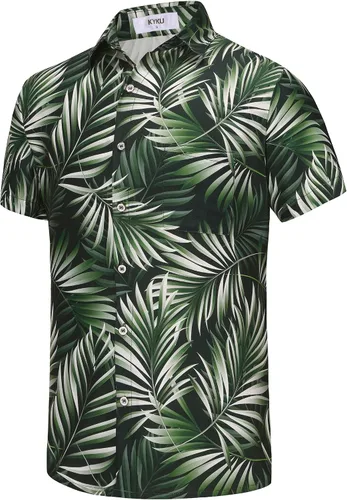 Miniatura 24 de KYKU Hawaiian Shirt for Men: Tropical Summer Beach Short Sleeve Button Down Shirt with Pocket