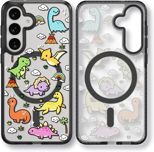 Miniatura 154 de Rosarnnah Funda compatible con Samsung Galaxy S24 Ultra, bonita estética, a la moda, divertida funda con estampado de gatito y gato, duradera a