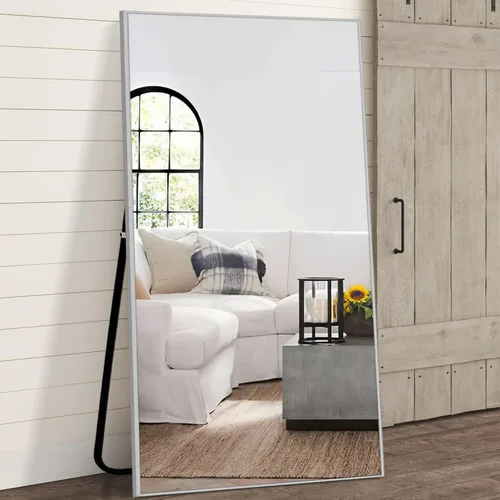 Miniatura 9 de KIAYACI - Espejo para pared de cuerpo completo, espejo para dormitorio o vestidor, se puede colocar de pie, colgado o apoyado contra la pared