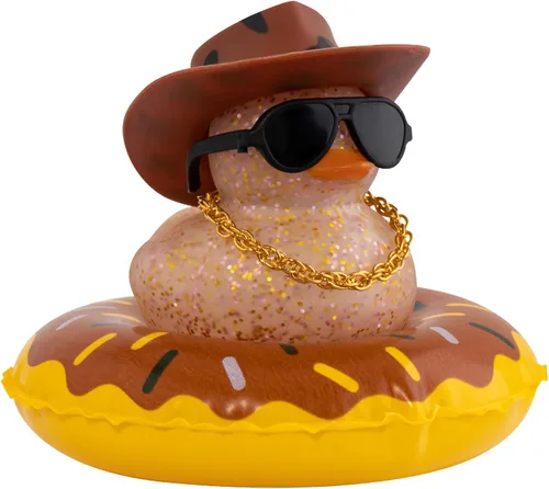 Miniatura 12 de wonuu Accesorios rosas para automóvil, sombrero de vaquero, patos de goma, decoración de tablero de automóvil, patos de goma, accesorios rosados