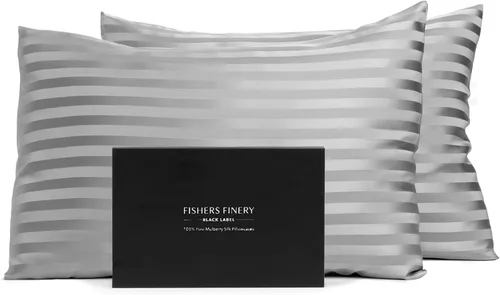 Miniatura 21 de Funda de almohada 100 % de seda pura de morera Fishers Finery de 30 mm (3/16 pulgadas), con calidad certificada por Good Houskeeping