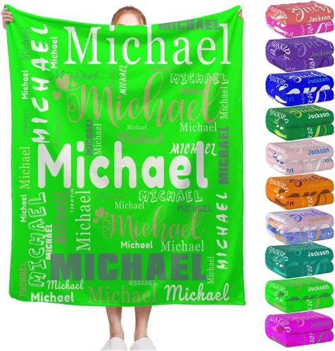 Miniatura 11 de Manta personalizada con nombre para niños, niñas, niños, adultos, hombres y mujeres, mantas personalizadas con nombre, regalos personalizados