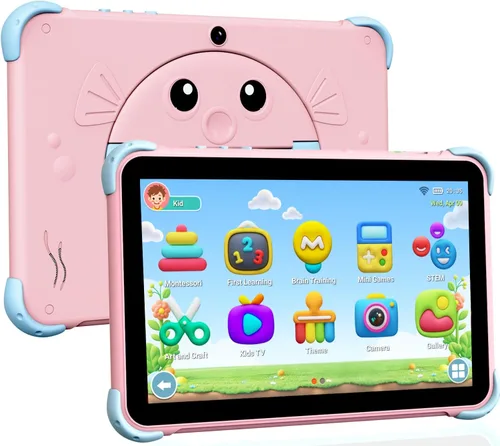 Miniatura 8 de Tablet para niños de 10 pulgadas, tablet para niños, tabletas Android para niños pequeños con estuche, tabletas para niños con control parental