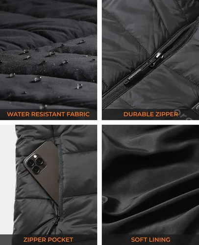 Miniatura 4 de ORORO - Chaleco térmico ligero con batería, para hombre