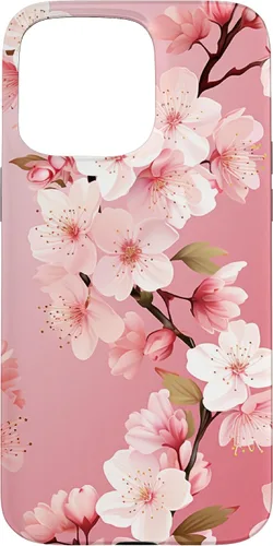 Funda para iPhone 15 Pro Max Japón Pink Flower Sakura Florist Anime Cherry Blossom