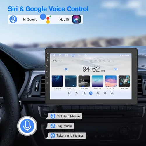 Miniatura 4 de Estéreo de coche con pantalla táctil giratoria de 10.1 pulgadas, Android 13, inalámbrico CarPlay/Android Auto, CPU de 4 núcleos, 2GB+32GB