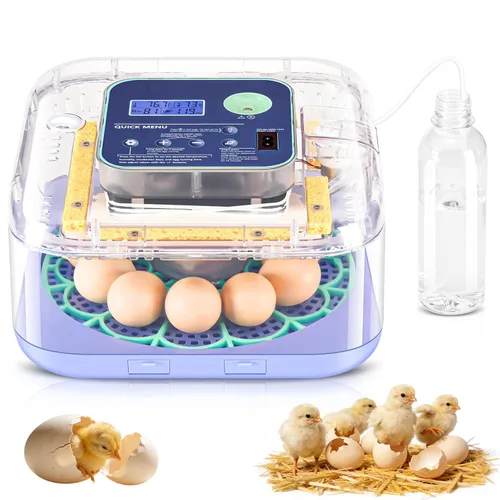 Incubadoras para incubar huevos, incubadora inteligente de huevos con control de humedad y temperatura y girador automático, incubadora de huevos de