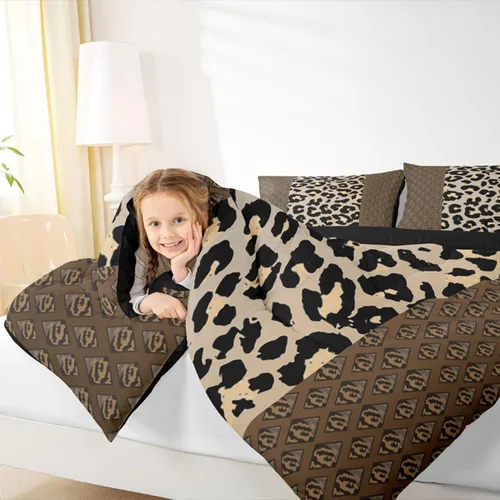 Miniatura 6 de Erosebridal Juego de edredón con estampado de leopardo, juego de ropa de cama con estampado de guepardo, juego de ropa de cama y colecciones