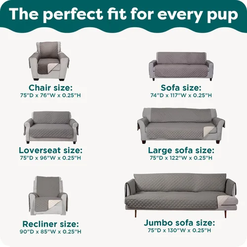 Miniatura 7 de Furhaven - Funda para muebles de sala de estar para perros y gatos, protector reversible de dos tonos, resistente al agua, lavable, color expreso