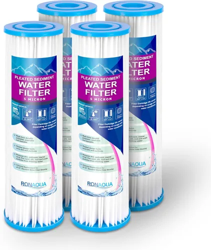 Miniatura 11 de Cartucho de filtro de agua plisado para sedimentos de 9.87 x 2.5 pulgadas, superficie amplificada, elimina arena, suciedad, óxido, vida útil
