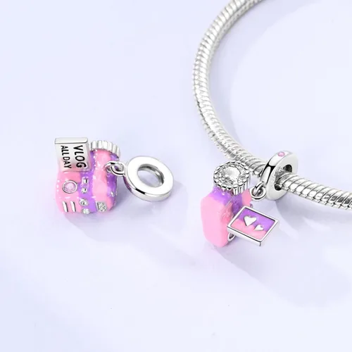 Miniatura 229 de Hapour Dijes de plata de ley 925 para pulseras, collar, joyería europea, colgante de cuentas para mujeres y madres