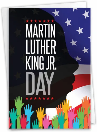 Miniatura 8 de The Best Card Company - Tarjeta de papel del día de Martin Luther King Jr. con sobre de 5 x 7 pulgadas (1 tarjeta) - Brillante y moderno día