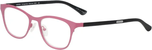 Calabria EB Irregular Curves - Gafas de lectura cuadradas de metal, color rosa, negro, azul, filtro de luz o lente transparente para mujer