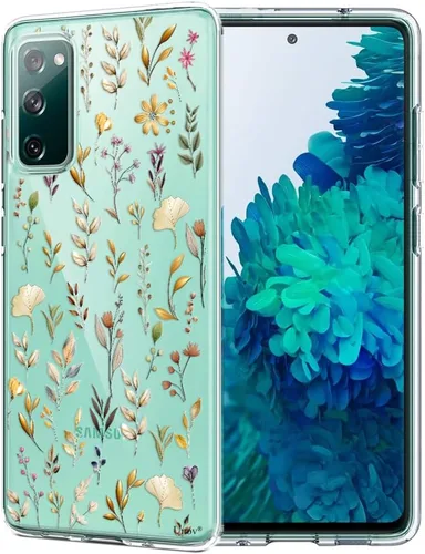 Miniatura 10 de Unov Funda para Galaxy S20 FE transparente con diseño de TPU suave absorción de golpes, diseño delgado en relieve patrón protector (gato negro)