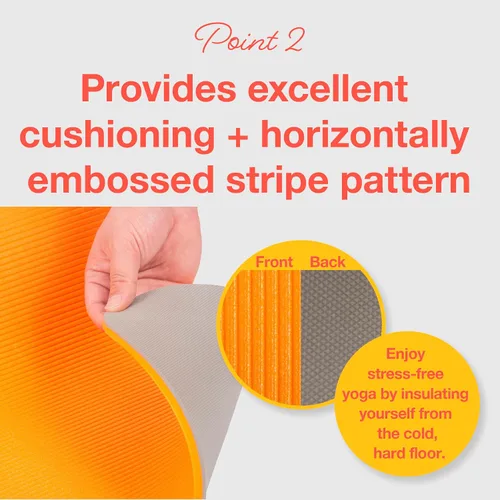 Miniatura 3 de Primasole Esterilla de yoga ecológica de 1/2 pulgada antideslizante para yoga, pilates, fitness en casa y gimnasio, 4 colores con funda