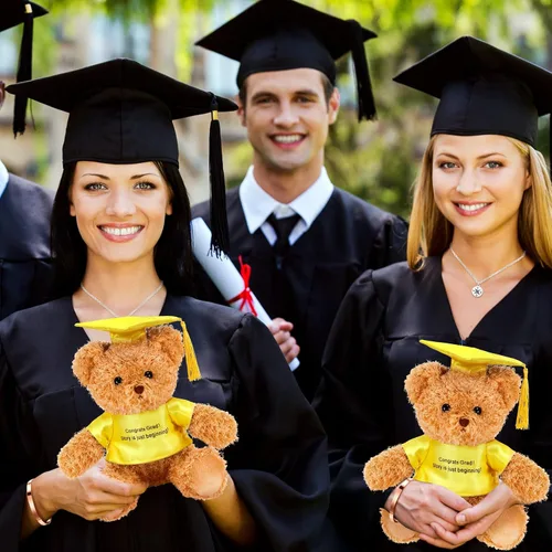 Miniatura 4 de El juego de regalo de graduación 2023 incluye pulseras de aliento de oso de graduación 2023, brazalete de graduación inspirador y collar