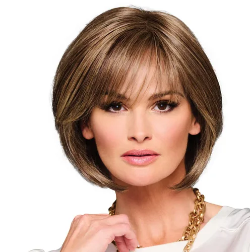Miniatura 36 de Raquel Welch Made You Look Chin-Length Chic Bob, 100% atado a mano por ropa de pelo, gorra pequeña promedio, RL10/12 castaño iluminado por el sol