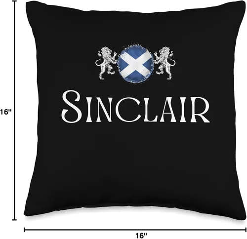 Miniatura 4 de Scotland Clan Gifts For The Sinclair Family Sinclair Clan Scottish Family Name Scotland Heráldica - Almohada de 16 x 16 pulgadas, multicolor