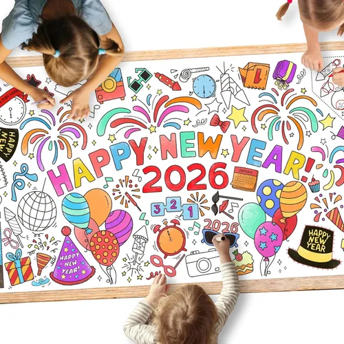 Miniatura 22 de Gatherfun Póster de Actividades para Fiesta de Pascua - 31.5 x 72 Pulgadas, Fiesta de Pascua Feliz, Pancarta de Papel Versátil