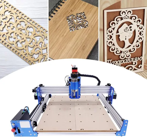 Miniatura 2 de Máquina de enrutador CNC, kit de máquina CNC Pro, mini kit de enrutador CNC de bricolaje, máquina de grabado, para madera, metal, acrílico, MDF