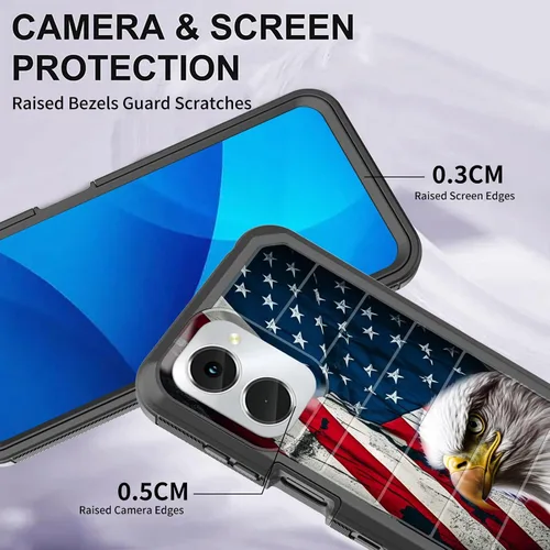 Miniatura 5 de Funda para Moto G Play 4G 2024, cuerpo completo, protección contra caídas, resistente, 3 capas, militar, resistente, duradera, para Motorola Moto G