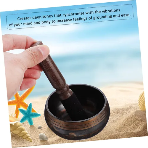 Miniatura 2 de SUPVOX 1 Unidades Buda Sound Bowl Budista Bowl Music Sound Bowl Alms Bowls Yoga Sets Crystal Sets Meditation Bowl Copper Singing Bowl Meditación