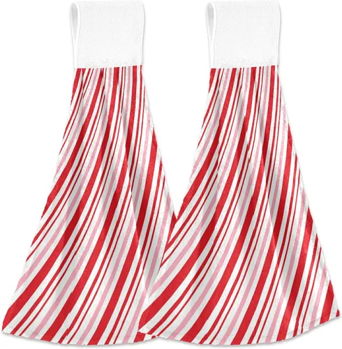 Miniatura 18 de Juego de 2 toallas de cocina colgantes con hojas de arce otoñal, toalla de secado rápido, toallas de té para mesa de baño, gimnasio, decoración