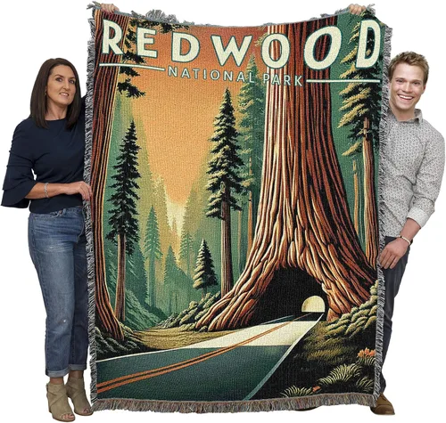 Miniatura 45 de Pure Country Weavers Manta del Parque Nacional Acadia, manta de tapiz de algodón para regalo, fabricada en los Estados Unidos, 72 x 54 pulgadas