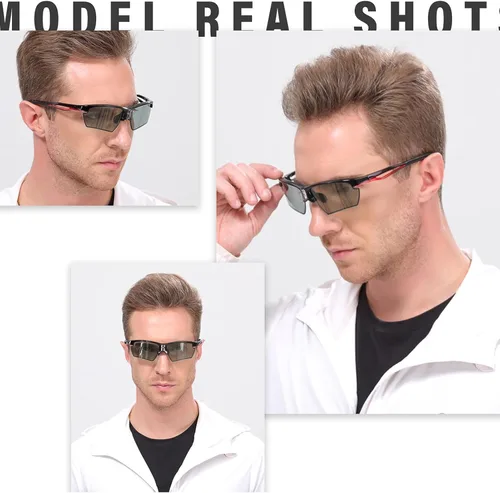 Miniatura 5 de Gafas de sol adaptativas accionadas por energía solar, lentes polarizadas fotocrómicas rápidas electrocrómicas 0.1s, gafas UV400 para los deportes