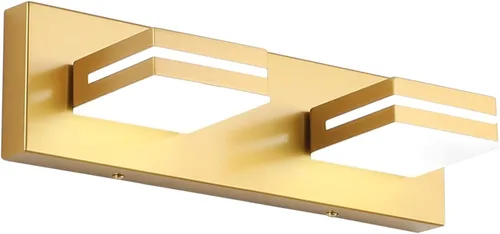Miniatura 75 de SineRise - Lámpara LED para tocador de baño - Moderna lámpara de acrílico con acabado cromado para iluminación de pared sobre el espejo - 2 luces